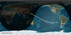 Estimated Chang'e 3 Ground track (click to zoom)